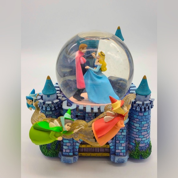 Disney Sleeping Beauty Musical Snow Globe Fairy Godmothers Once Upon the Dream - Picture 1 of 14